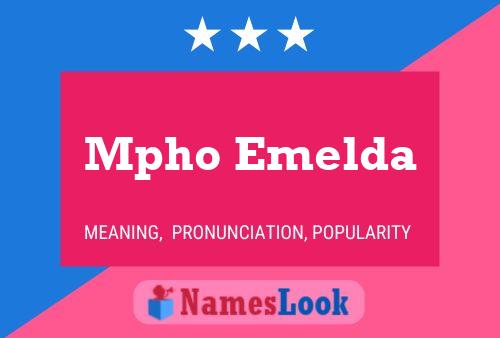 Mpho Emelda Name Poster