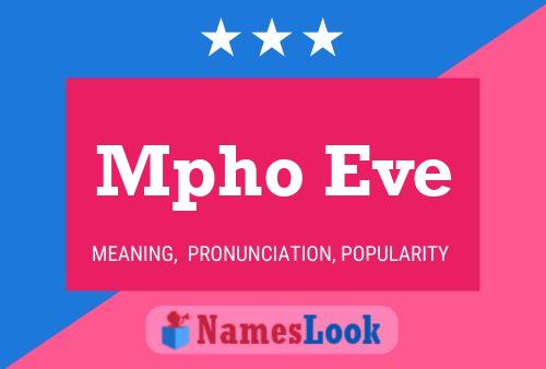 Mpho Eve Name Poster