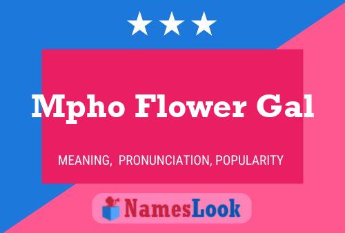 Mpho Flower Gal Name Poster