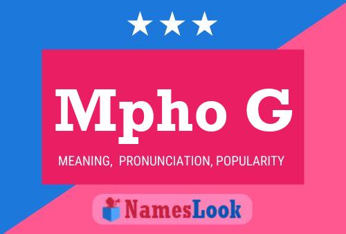 Mpho G Name Poster