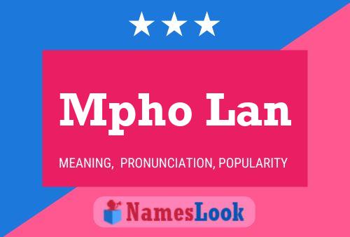 Mpho Lan Name Poster