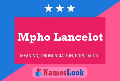 Mpho Lancelot Name Poster