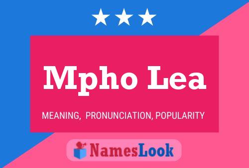 Mpho Lea Name Poster