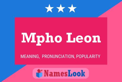 Mpho Leon Name Poster