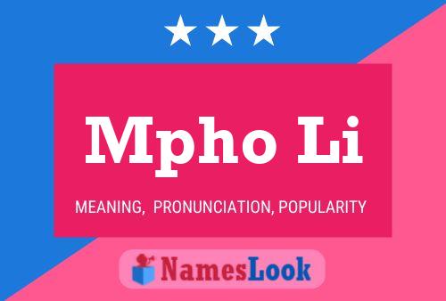 Mpho Li Name Poster