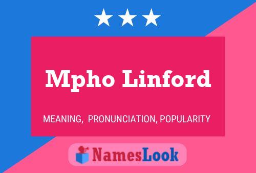 Mpho Linford Name Poster