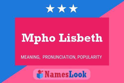 Mpho Lisbeth Name Poster