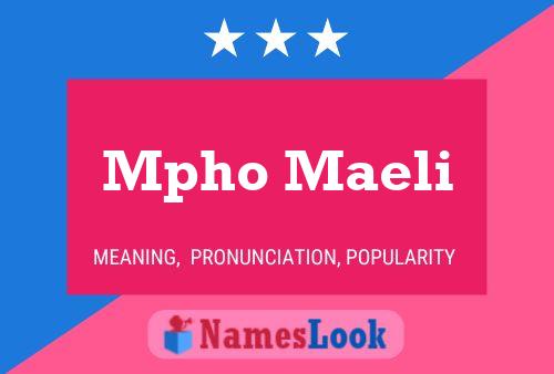 Mpho Maeli Name Poster