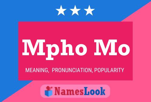 Mpho Mo Name Poster