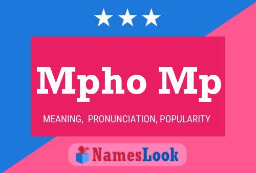 Mpho Mp Name Poster