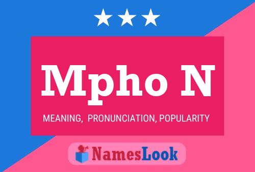 Mpho N Name Poster