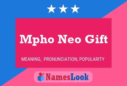 Mpho Neo Gift Name Poster