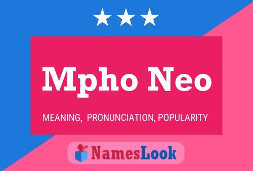 Mpho Neo Name Poster