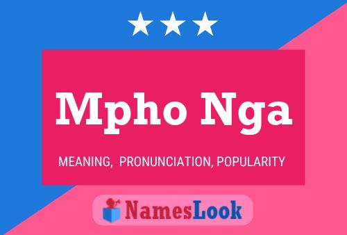 Mpho Nga Name Poster