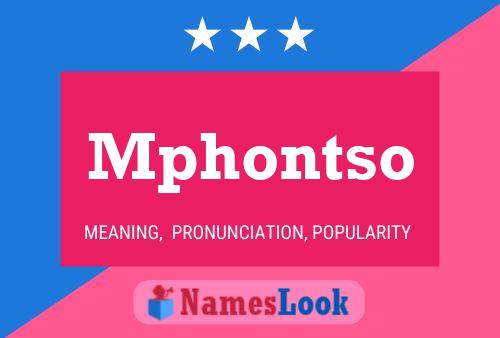 Mphontso Name Poster