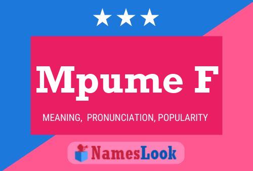 Mpume F Name Poster