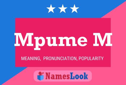 Mpume M Name Poster