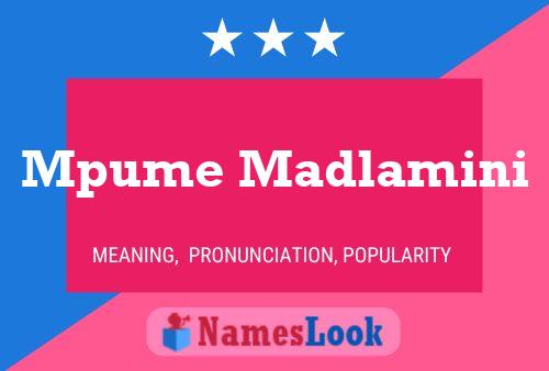 Mpume Madlamini Name Poster