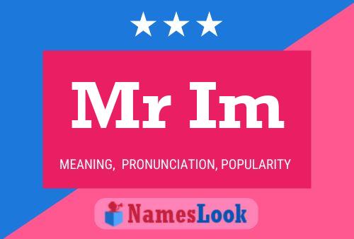 Mr Im Name Poster