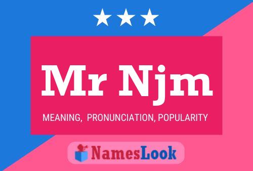 Mr Njm Name Poster