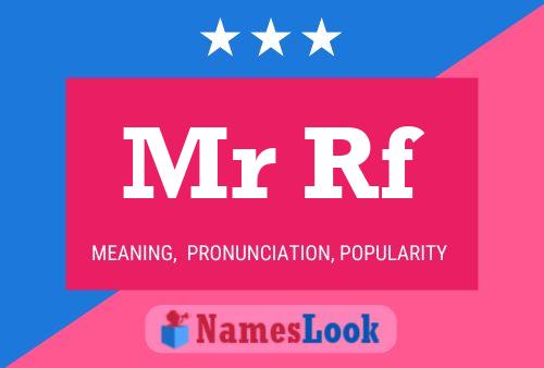 Mr Rf Name Poster