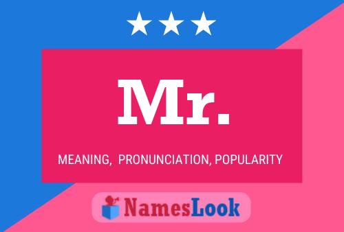 Mr. Name Poster