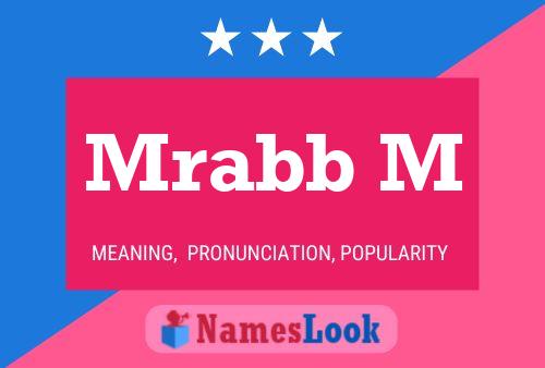 Mrabb M Name Poster