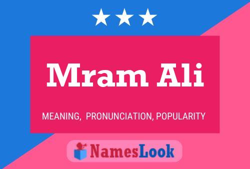 Mram Ali Name Poster