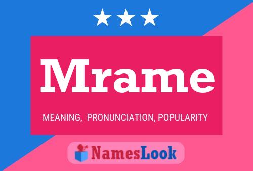 Mrame Name Poster