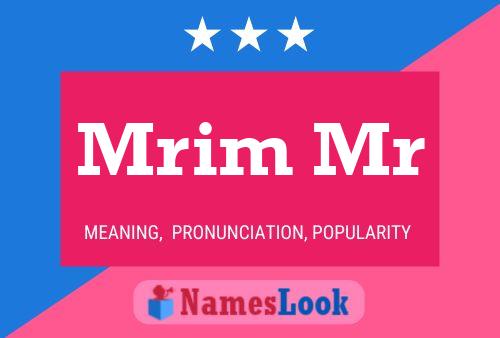 Mrim Mr Name Poster