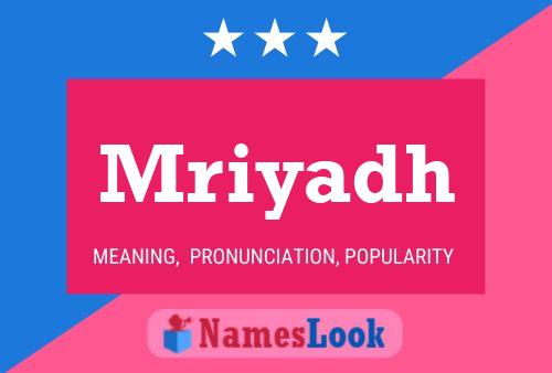 Mriyadh Name Poster