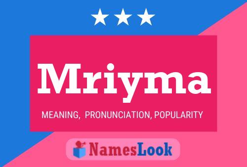 Mriyma Name Poster