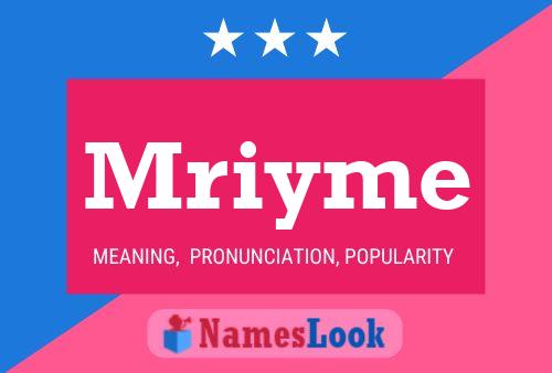 Mriyme Name Poster