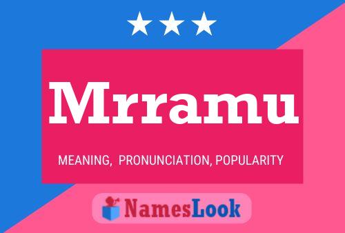 Mrramu Name Poster