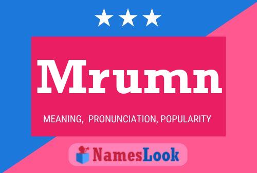 Mrumn Name Poster