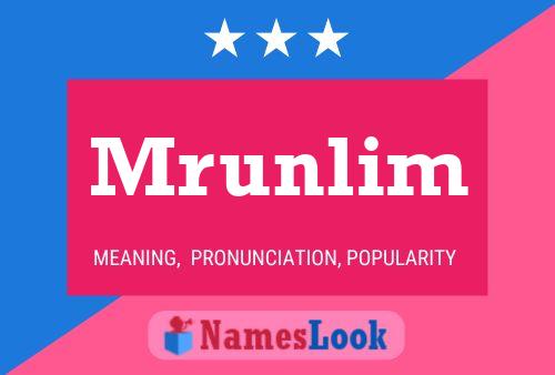 Mrunlim Name Poster