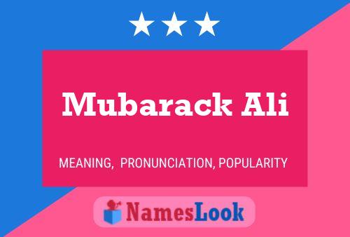 Mubarack Ali Name Poster