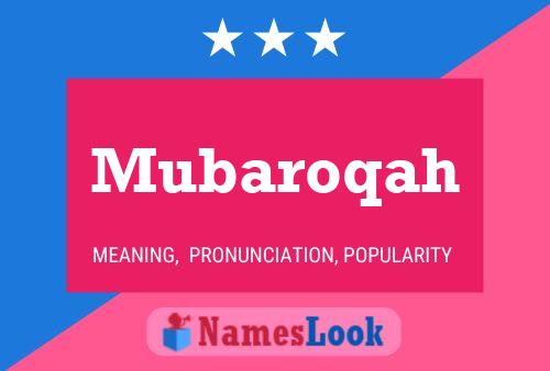 Mubaroqah Name Poster