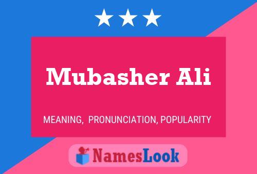 Mubasher Ali Name Poster