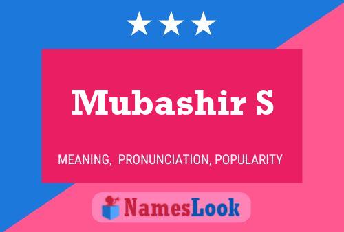 Mubashir S Name Poster