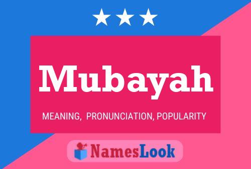 Mubayah Name Poster