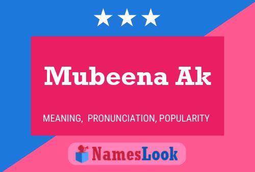 Mubeena Ak Name Poster