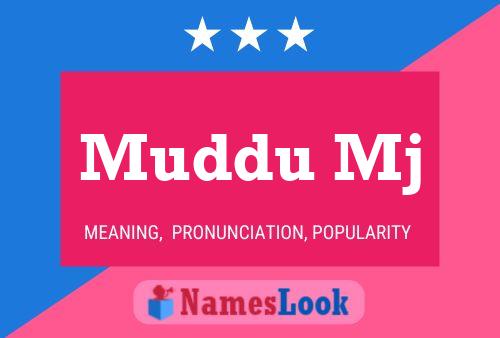 Muddu Mj Name Poster