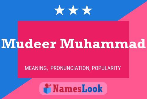 Mudeer Muhammad Name Poster