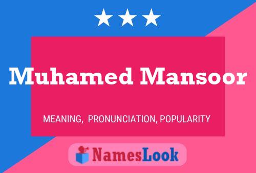 Muhamed Mansoor Name Poster