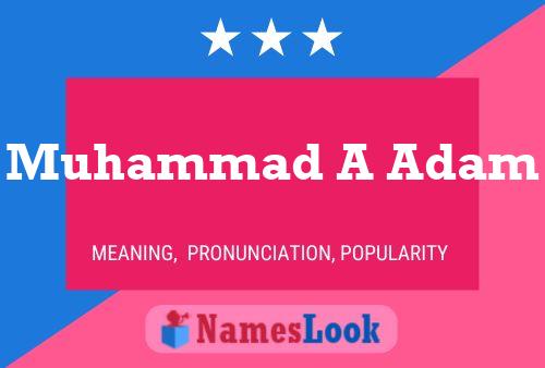 Muhammad A Adam Name Poster