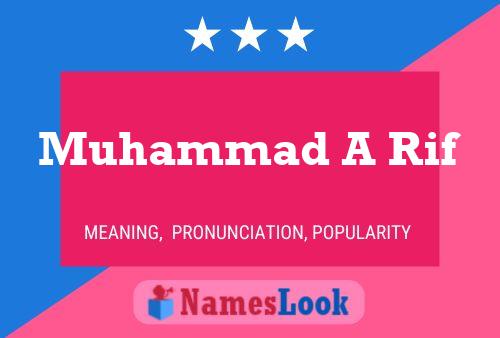 Muhammad A Rif Name Poster