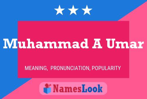 Muhammad A Umar Name Poster