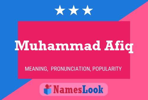 Muhammad Afiq Name Poster