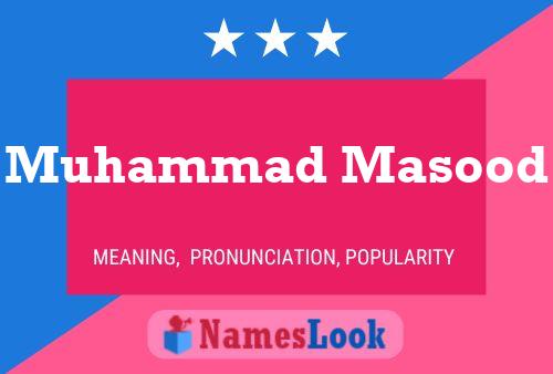 Muhammad Masood Name Poster